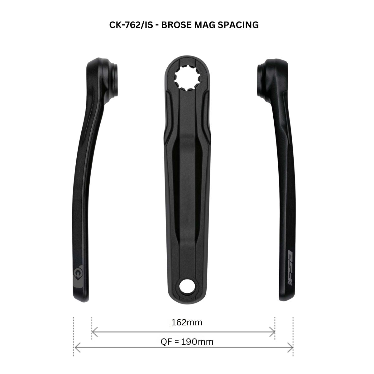 Fsa Isis Spline E Bike Cranks Ck 762/Is Bosch G4 / Yamaha Pwx