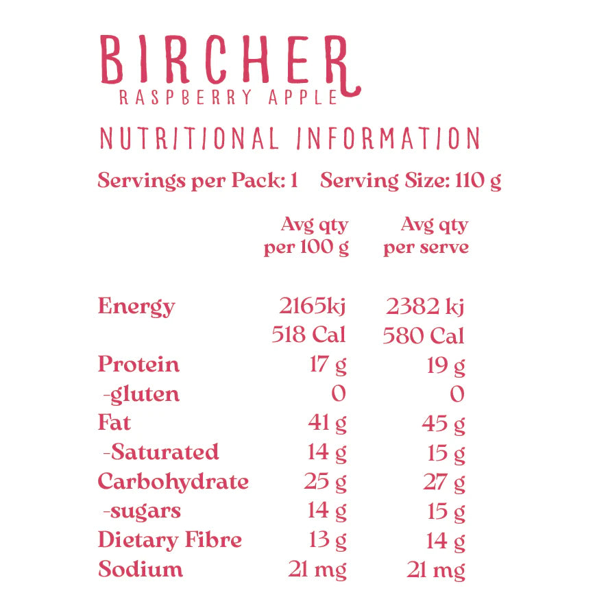 Bushline Bircher Raspberry Apple