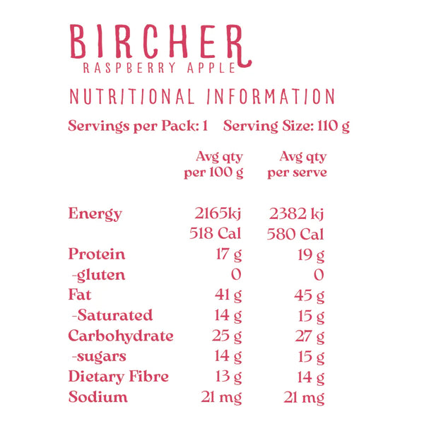 Bushline Bircher Raspberry Apple