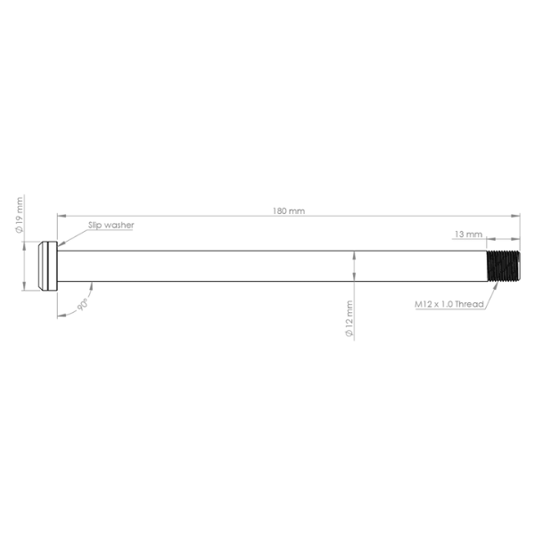 Burgtec 180mm x 12mm 1.00mm Pitch Rear Axle