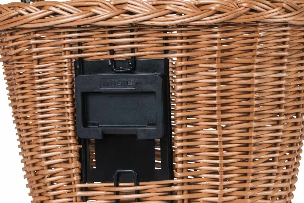 Basil Bremen Wicker KF Front Basket Natural Brown (H/Bar Holder Sold Separately)