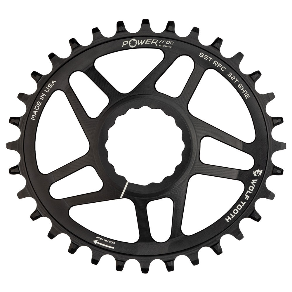 Wolf Tooth Race Face Cinch Elliptical Drop Stop Chainring Boost (3 Mm) Offset Shimano Hg12+