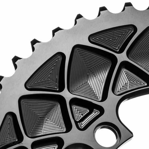 Absolute Black Chainring Oval 4 Bolt 110BCD Premium Road