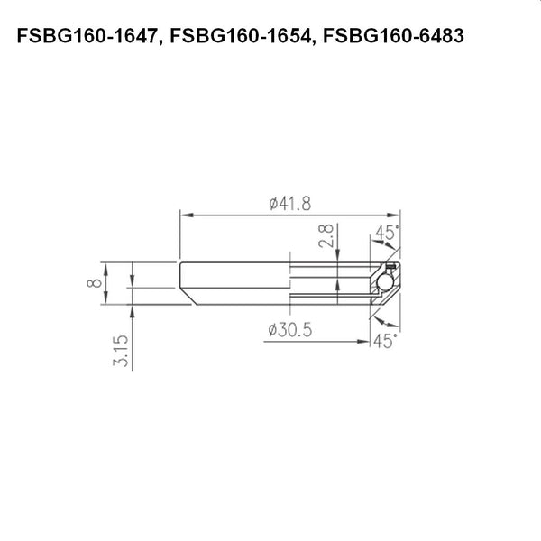 FSA Headset Bearing 1 1/8 (Each)