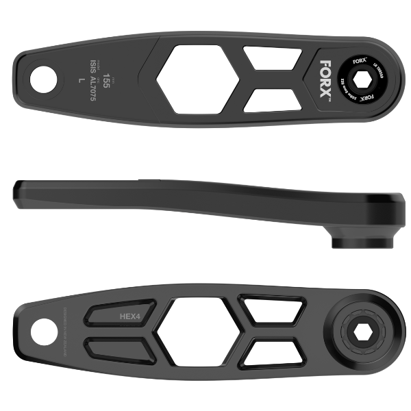 Forx E-bike Cranks HEX4 ETOR 155 Black 1 Pair