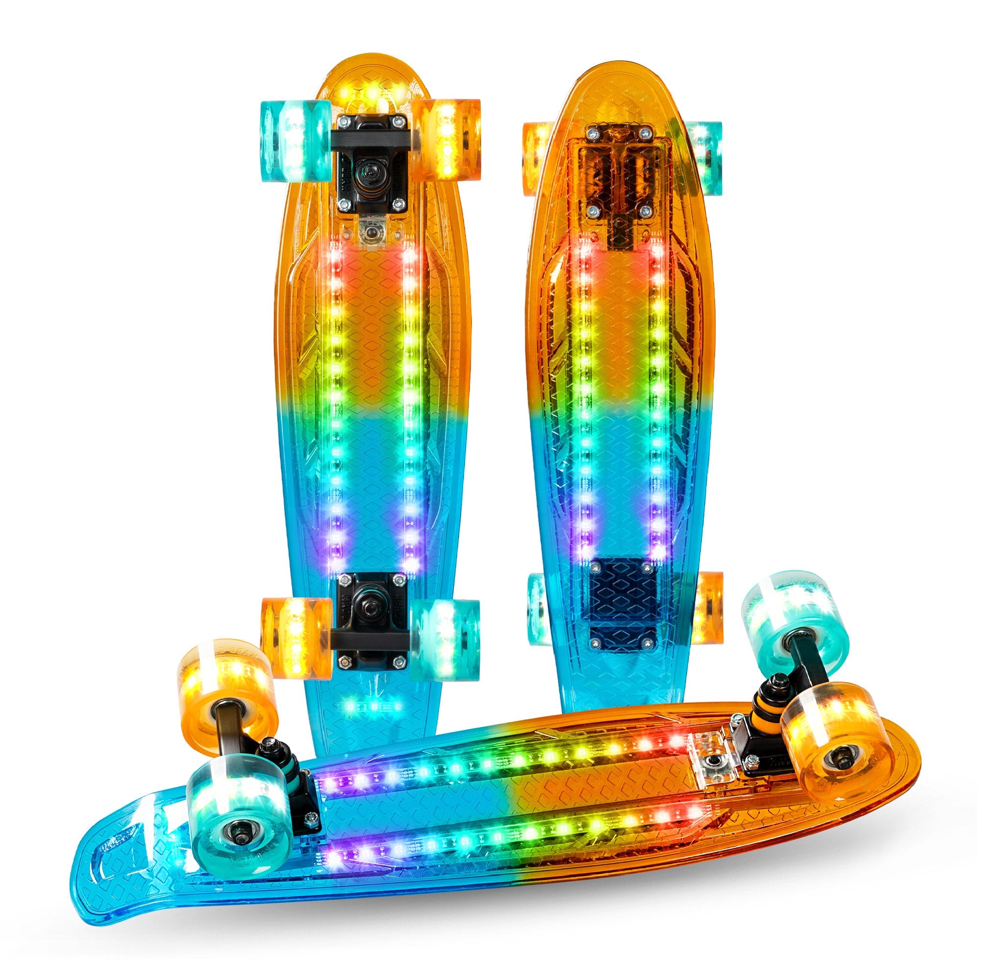 Madd Light Up Deck Retro Board Orange / Teal