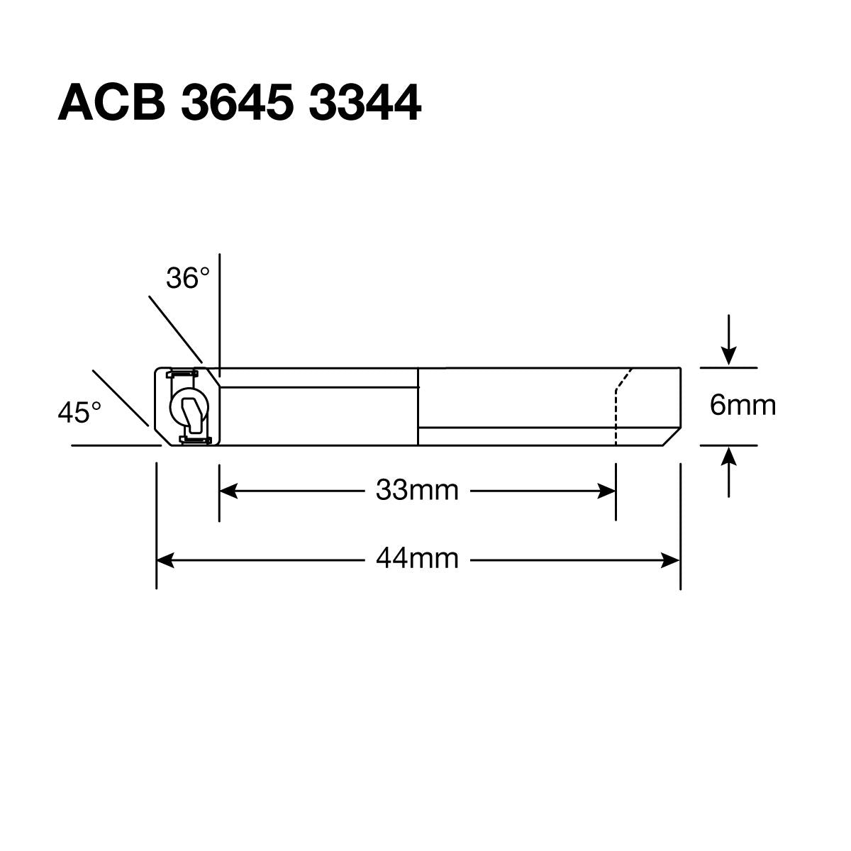 Enduro Headset Bearing 33 x 44 x 6 36x45°