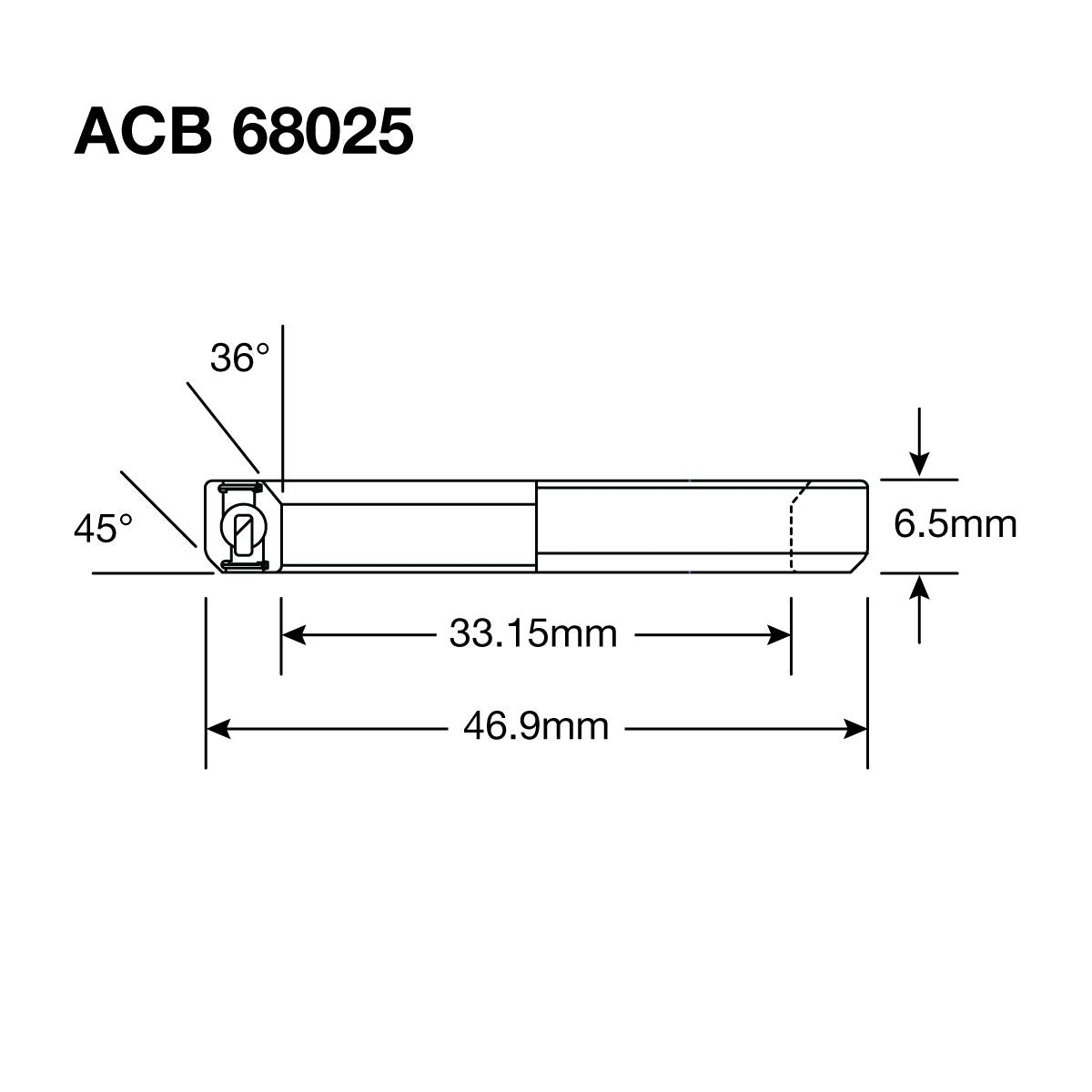 Enduro Headset Bearing 33.15 x 46.9 x 6.5 36x45°