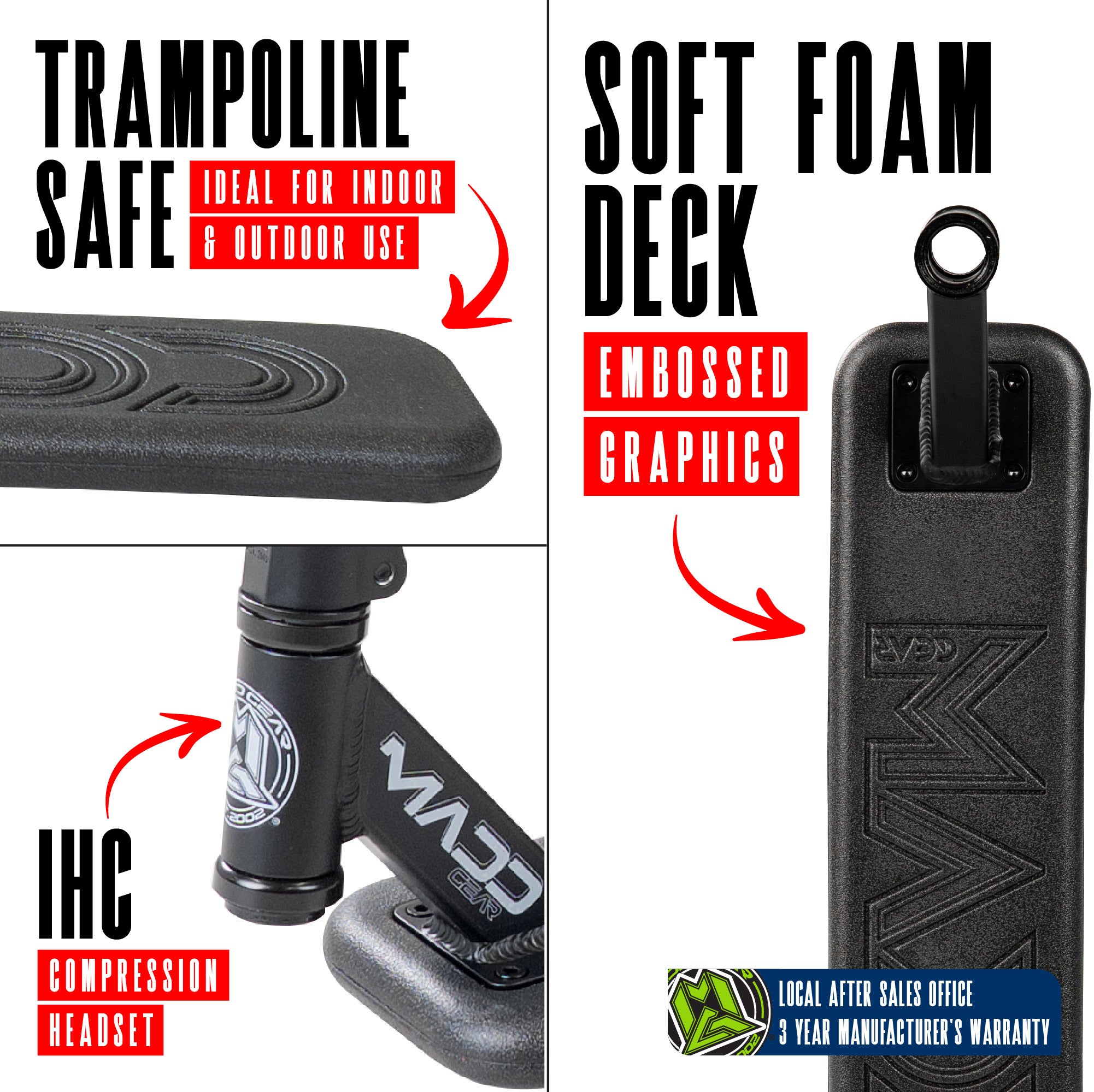 Madd Gear Bounce Trampoline Scooter Black / White