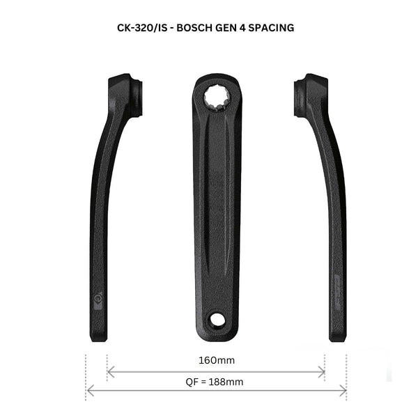 Fsa Isis Spline E Bike Cranks Ck 320/Is Bosch G4 / Yamaha Pwx / Brose
