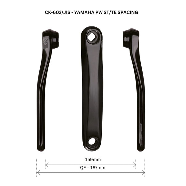 Fsa Jis Square Taper E Bike Cranks Ck 602/Jis Yamaha Pw St/Te / Shimano E5000