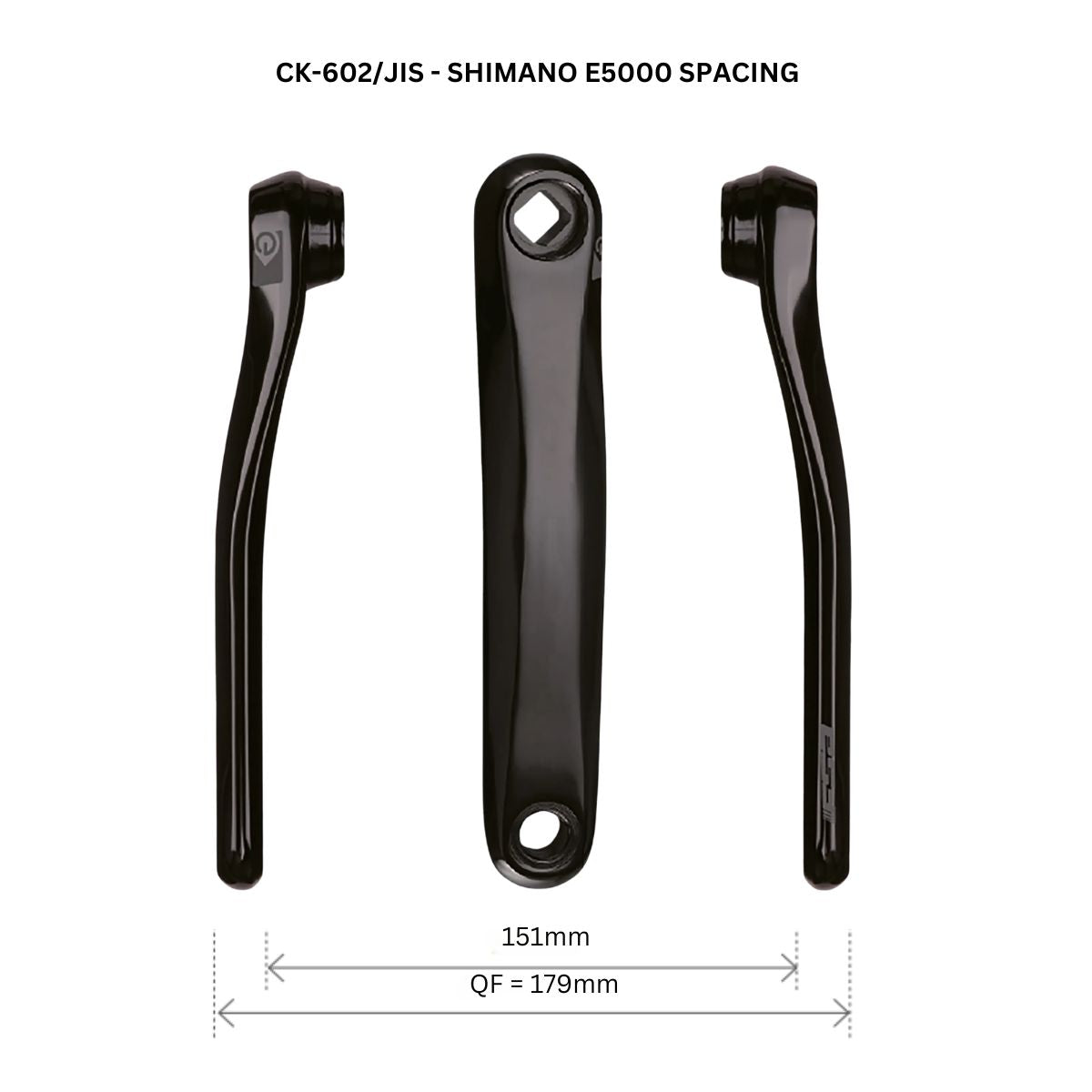 Fsa Jis Square Taper E Bike Cranks Ck 602/Jis Yamaha Pw St/Te / Shimano E5000