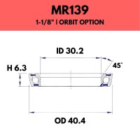 Fsa 1 1/8" Headset Bearing Mr139 Orbit Option