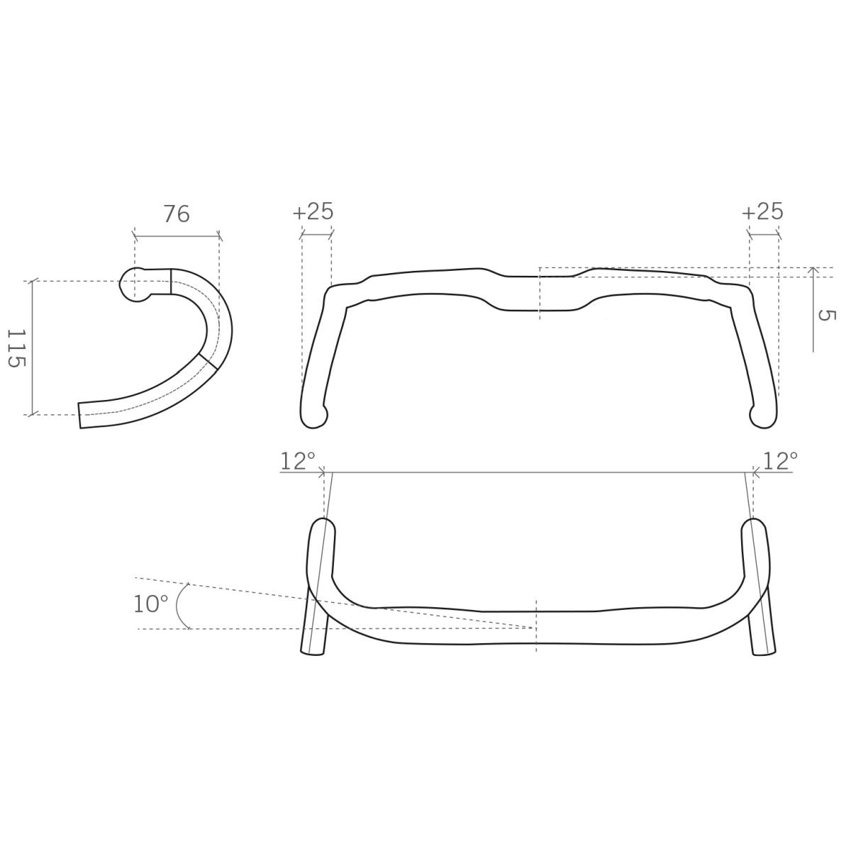 Fsa K Wing Agx Carbon Internal Routing Handlebar