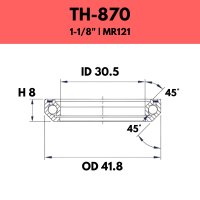FSA Headset Bearing 1 1/8" (Each)