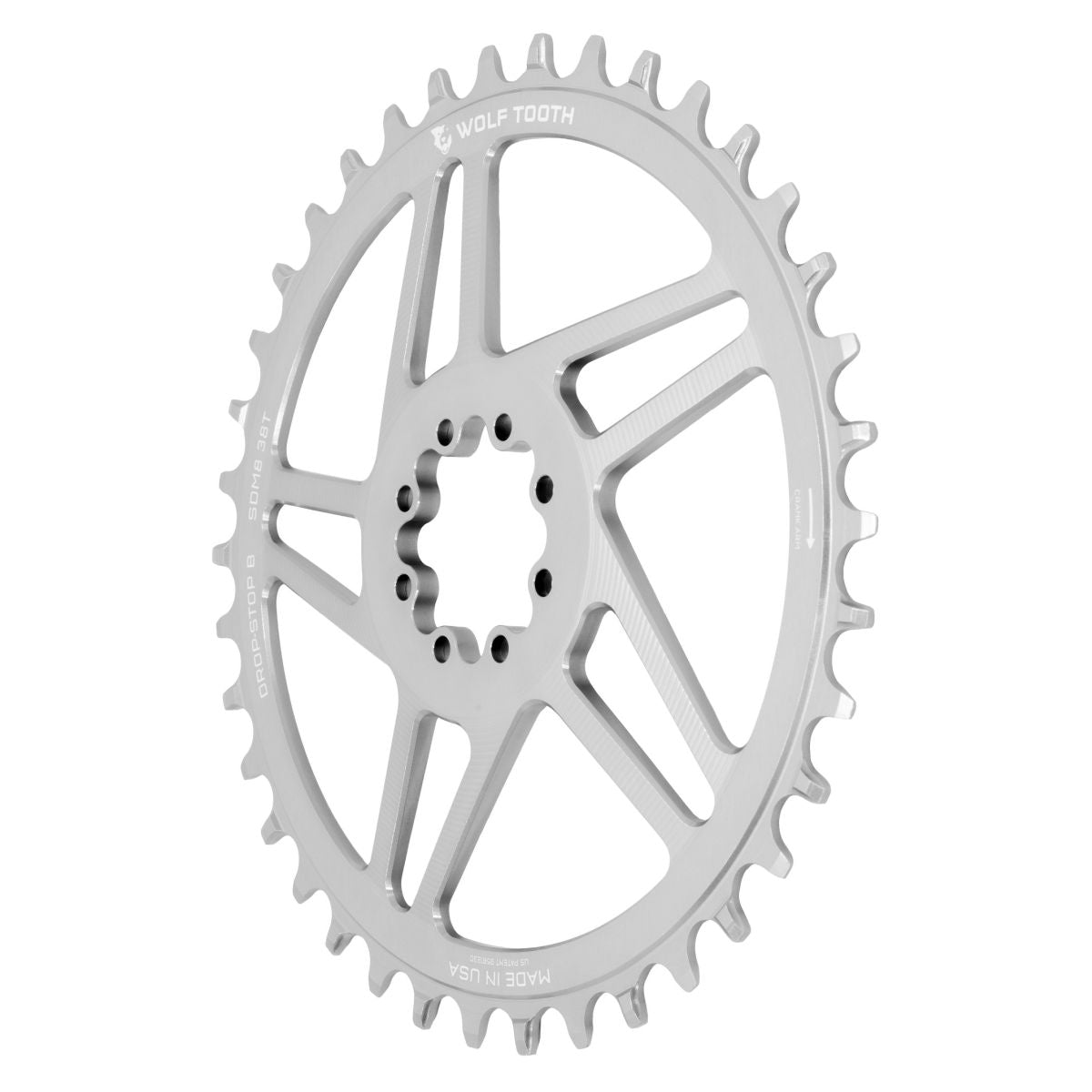 Wolf Tooth Sram 8 Bolt Dm Drop Stop Chainring