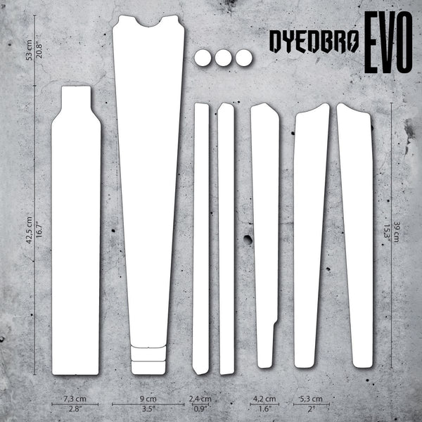 Dyedbro Evo Gravel Bike Frame Protection Clear Gloss