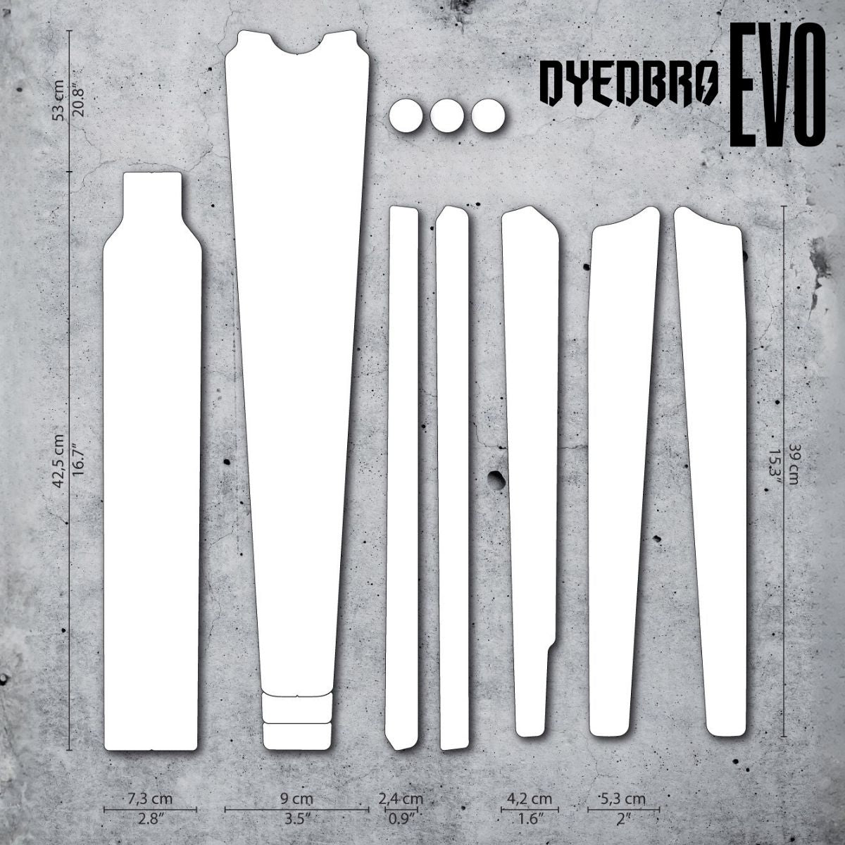 Dyedbro Evo Gravel Bike Frame Protection Clear Matte