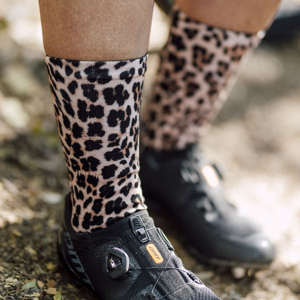 Sox Footwear Golden Leopard Crew Socks