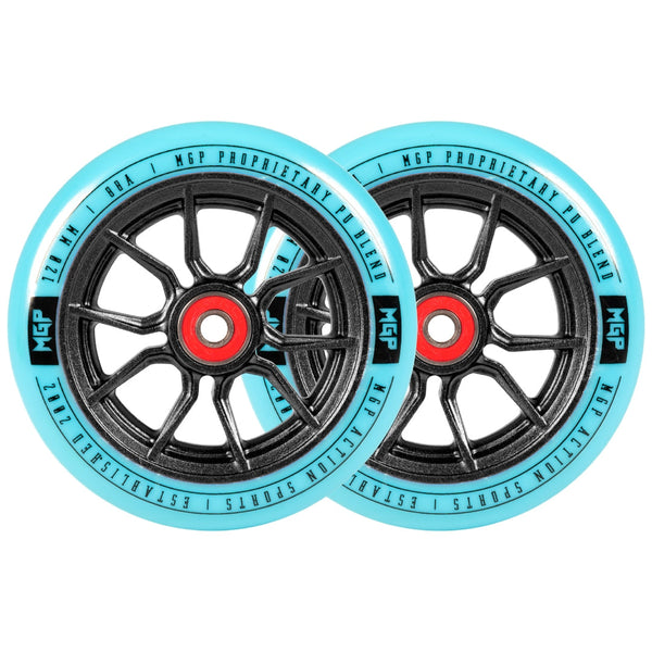Pair Madd Gear 120 Mm Syndicate Ar Wheels Black / Teal