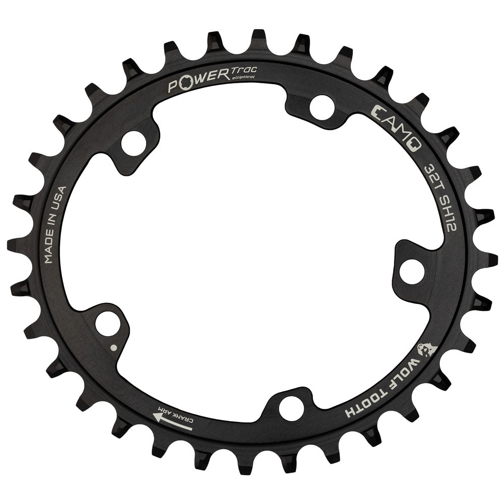 Wolf Tooth Camo Aluminium Elliptical Chainring Shmano Hg12+