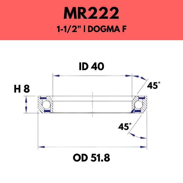 Fsa 1 1/2" Headset Bearing Mr222 Pinarello