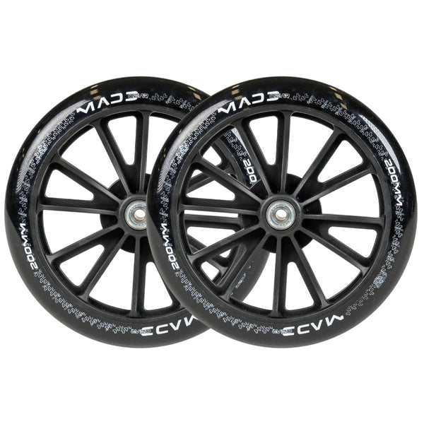Pair Madd Gear 200 Mm Metro Cruise Wheel Black