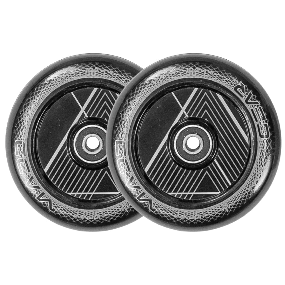 Pair Madd Gear 100 Mm Raven Hollow Core Wheel Black