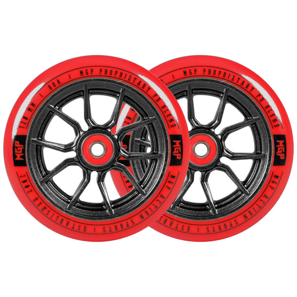Pair Madd Gear 120 Mm Syndicate Ar Wheels Red / Black
