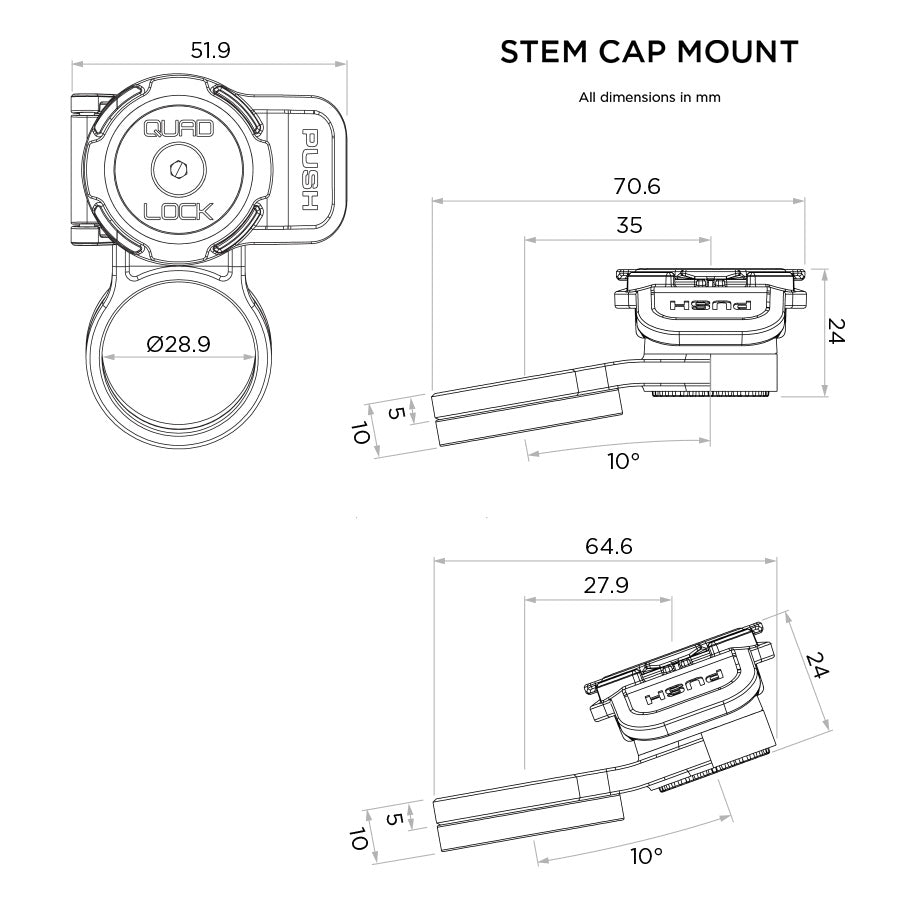 Quad Lock Bicycle - Stem Cap Mount