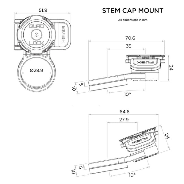 Quad Lock Bicycle - Stem Cap Mount