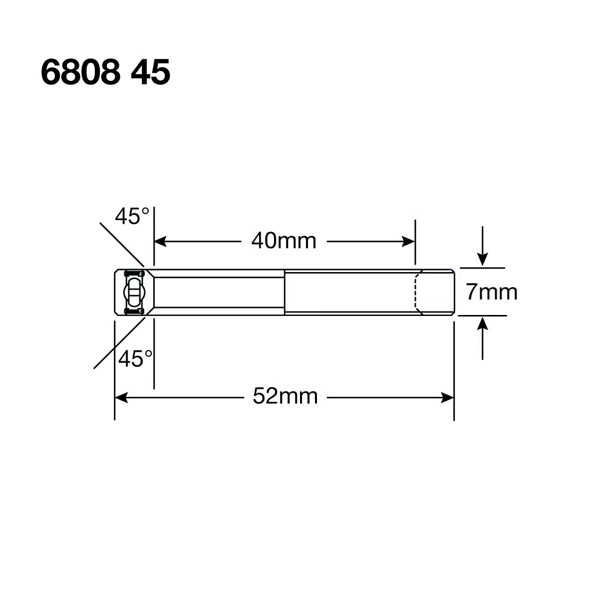 Enduro Headset Bearing 40 x 52 x 7 45° ID Only