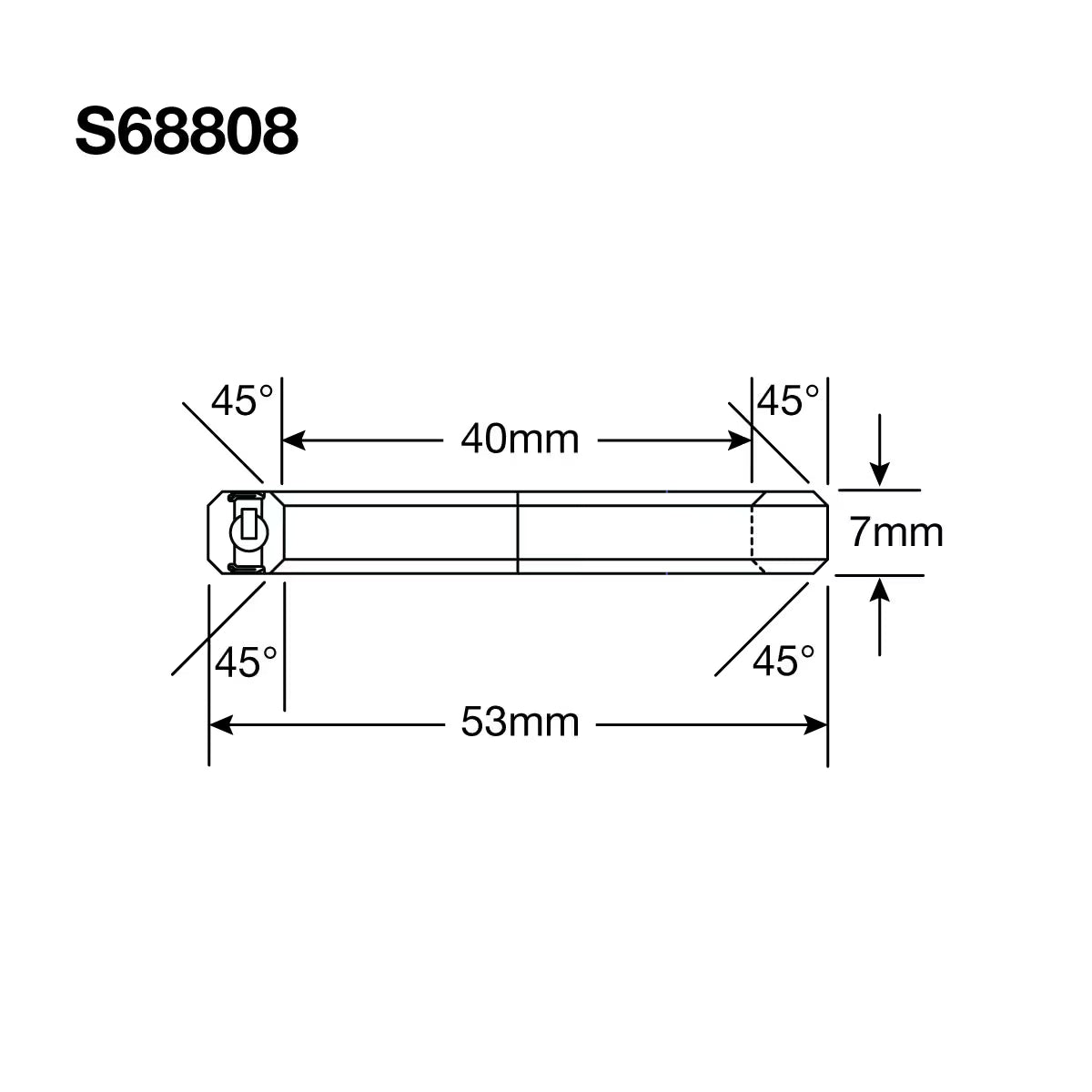 Enduro Headset Bearing 40 x 53 x 7 45x45°