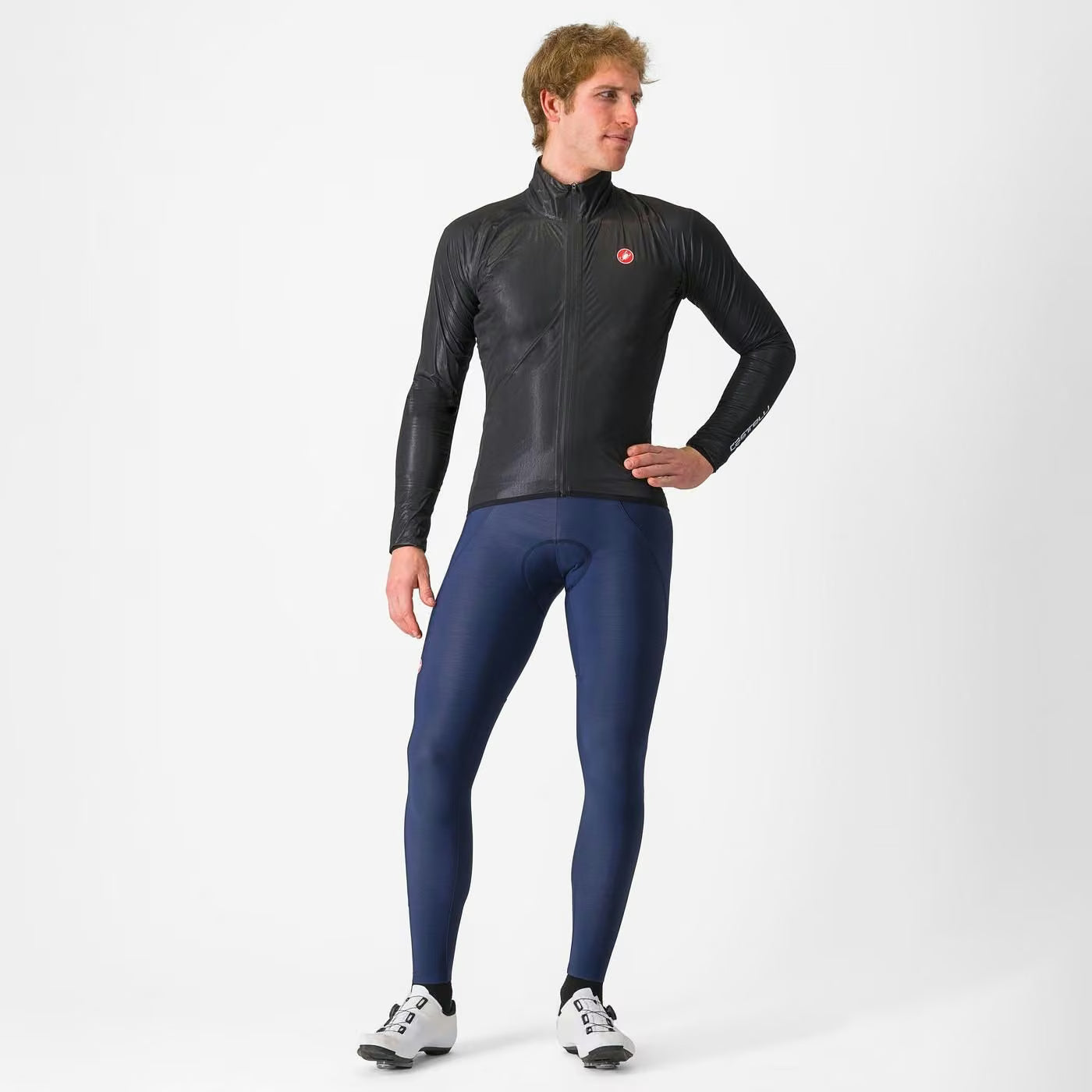 Castelli Squall Shell Jacket Men's Light Black / Silver Gray