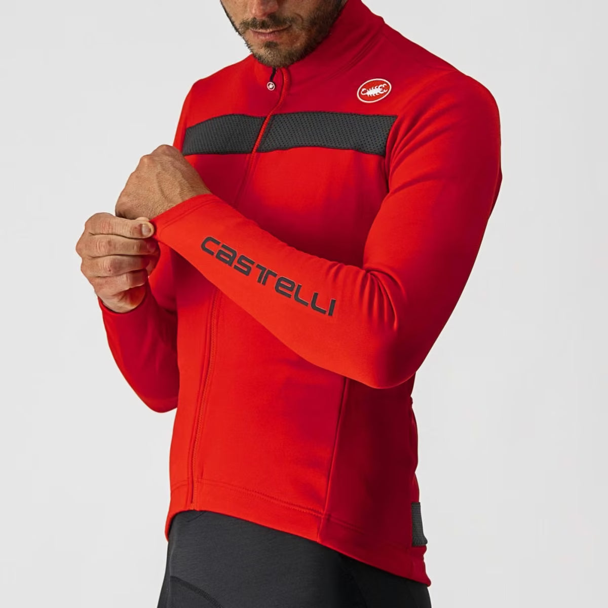 Castelli Puro 3 FZ Jersey Men's Red/Black Reflex