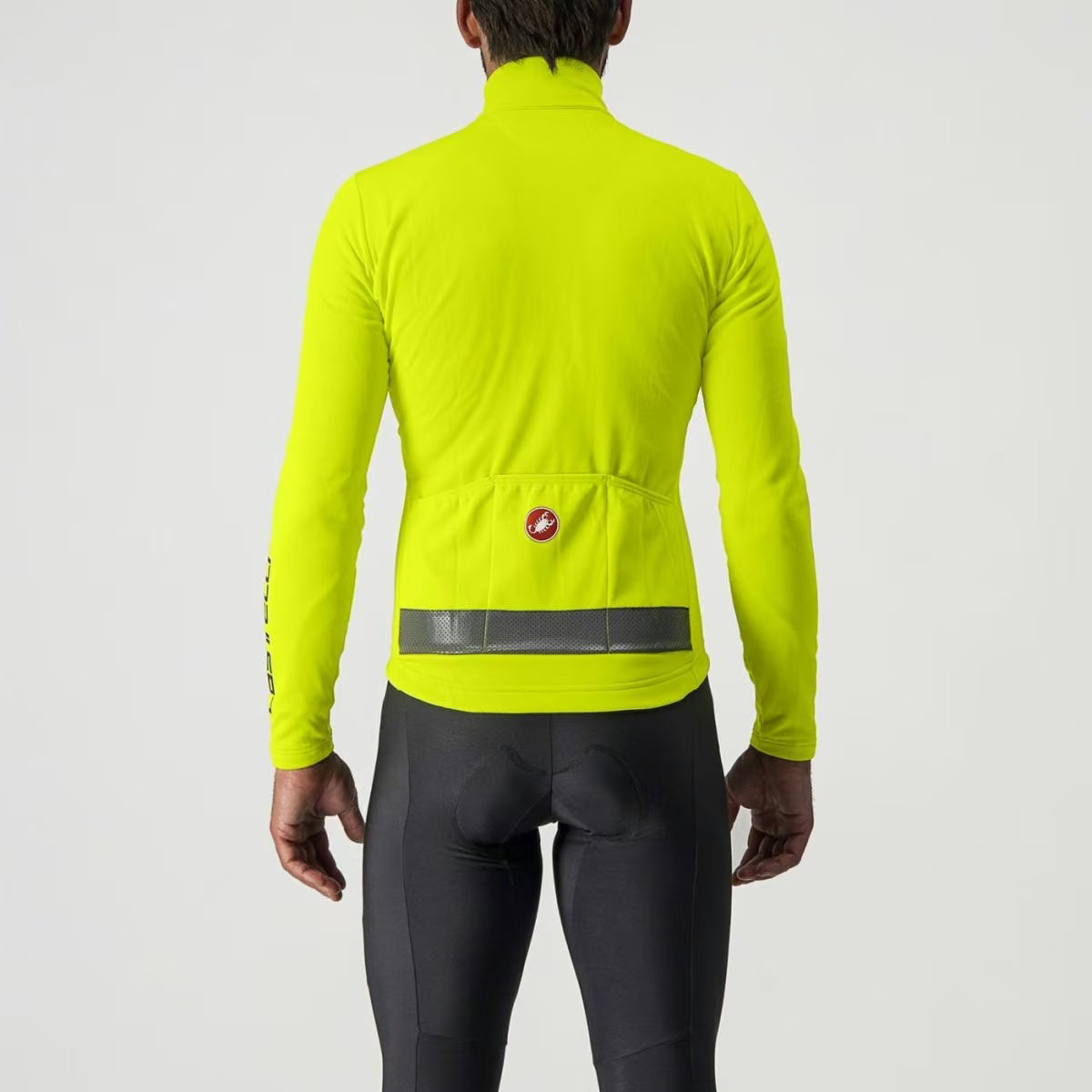Castelli Puro 3 FZ Jersey Men's Electric Lime/Silver Reflex