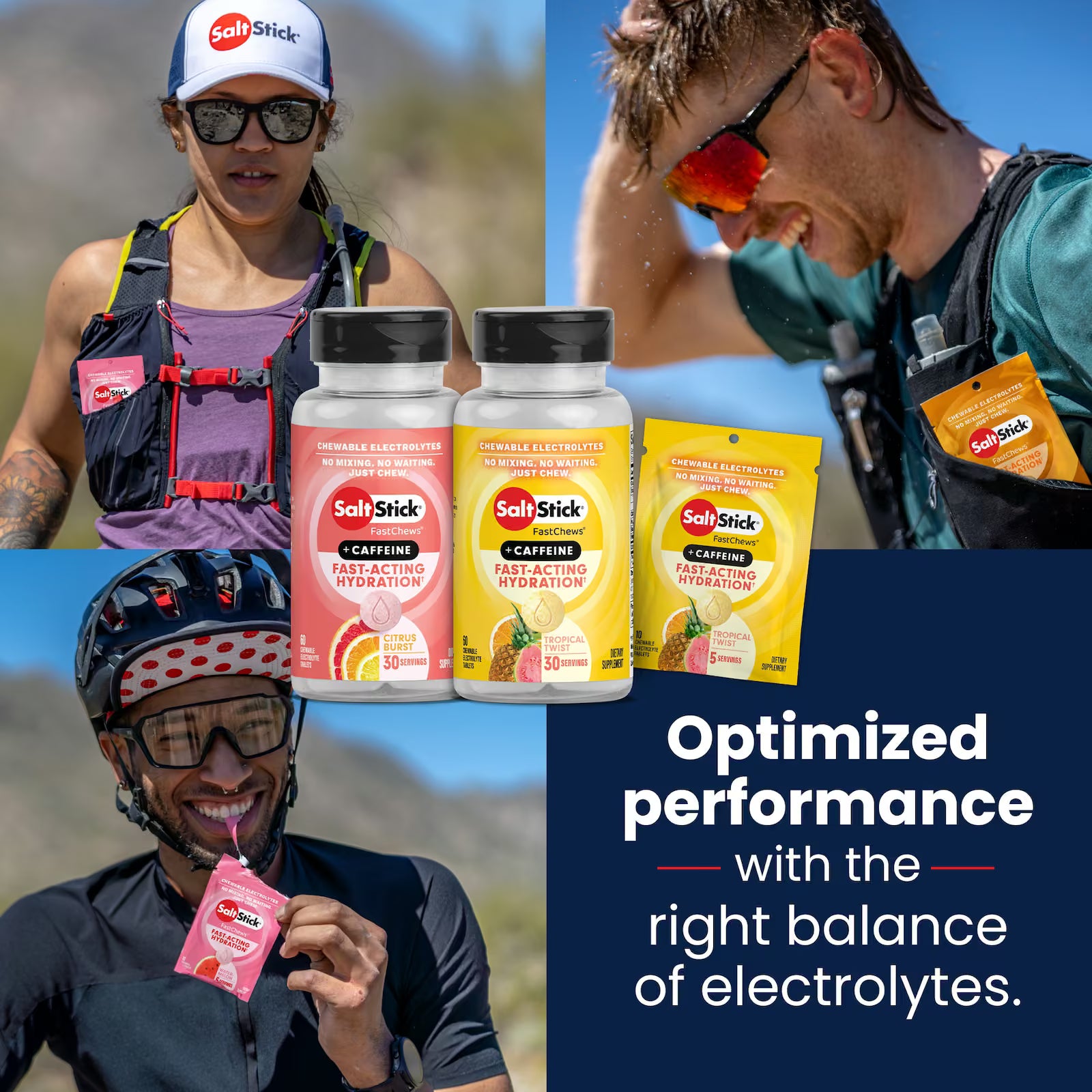 Saltstick Caffeine FastChews - Bottle