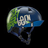Bern Nino Satin Navy Blue Zig-Zag w/ Flip Visor