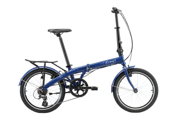 Pedal Met Navy Blue Folding Bike