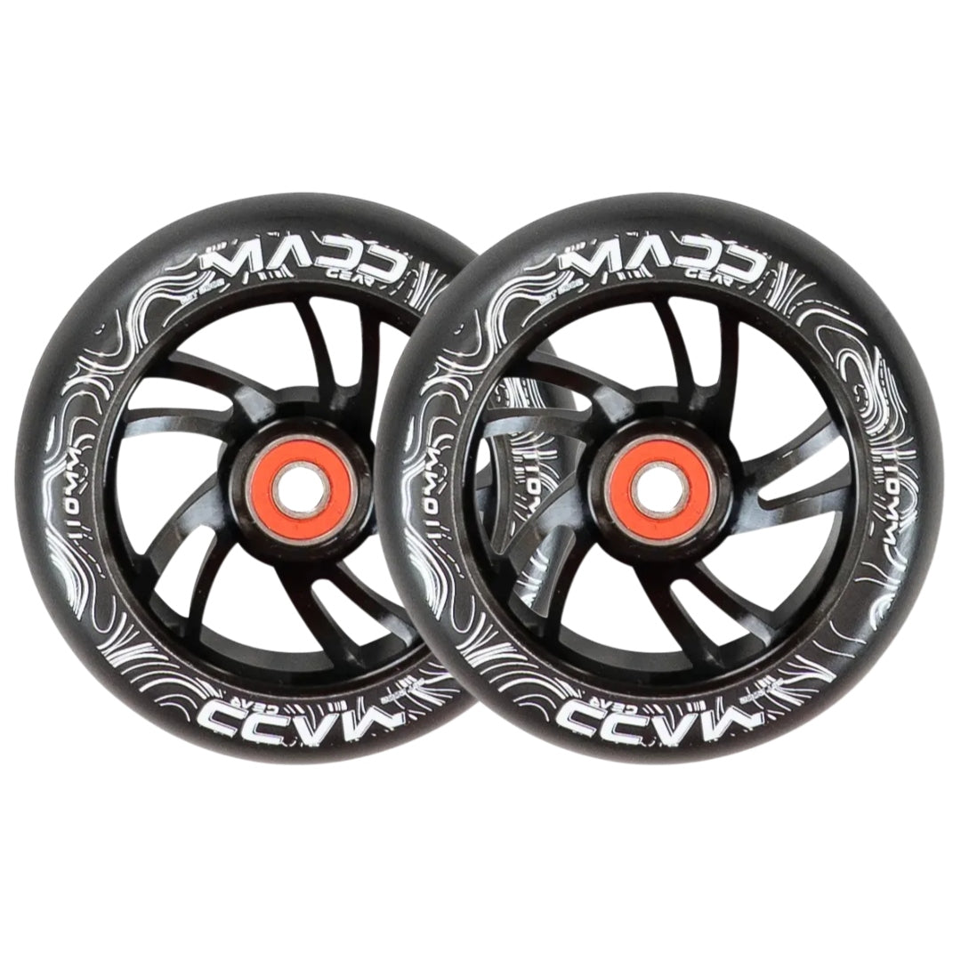 Pair Madd Gear 110 Mm Force Alloy Core Wheel Black