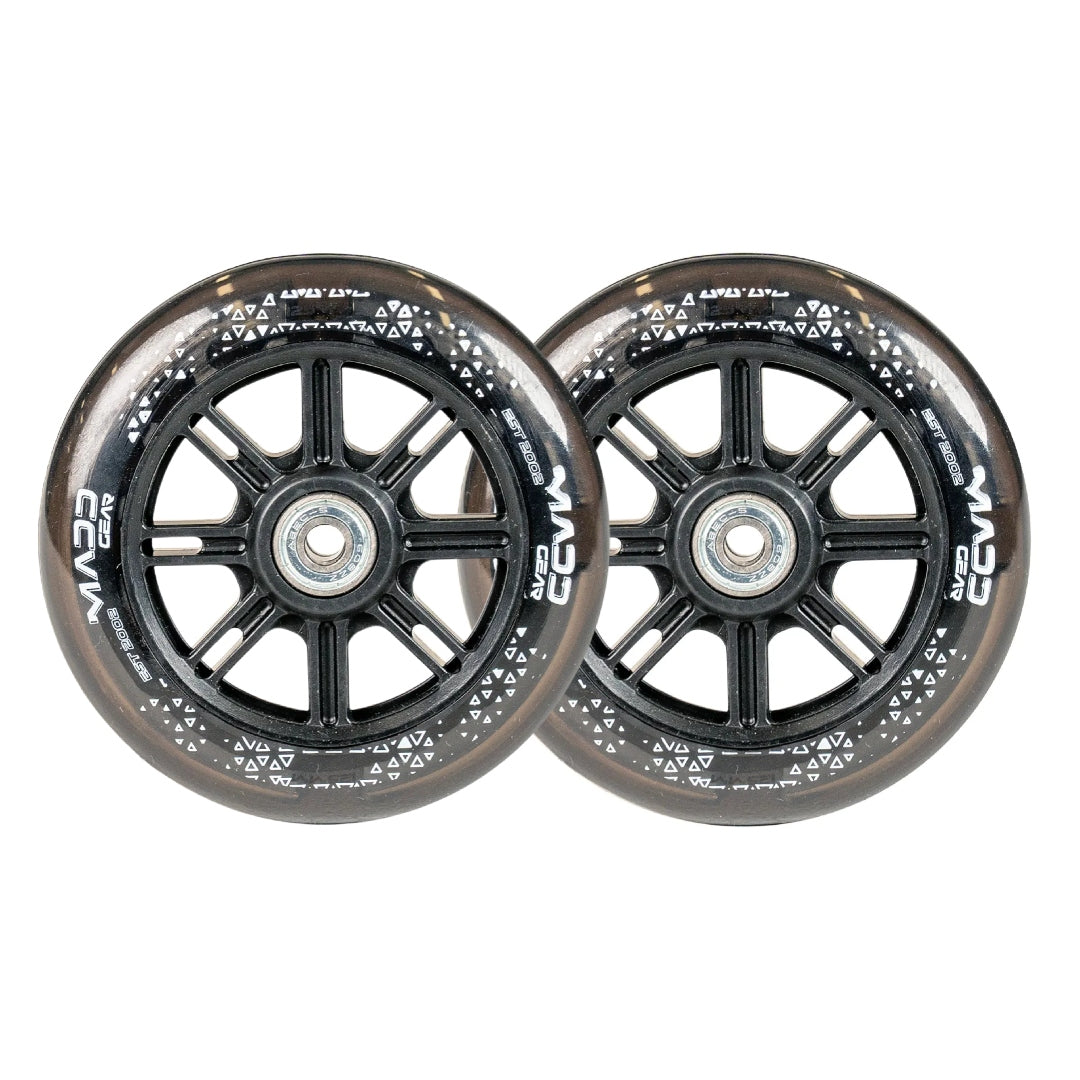 Pair Madd Gear 125 Mm Rush 125 Light Up Wheel Black / Clear Pu