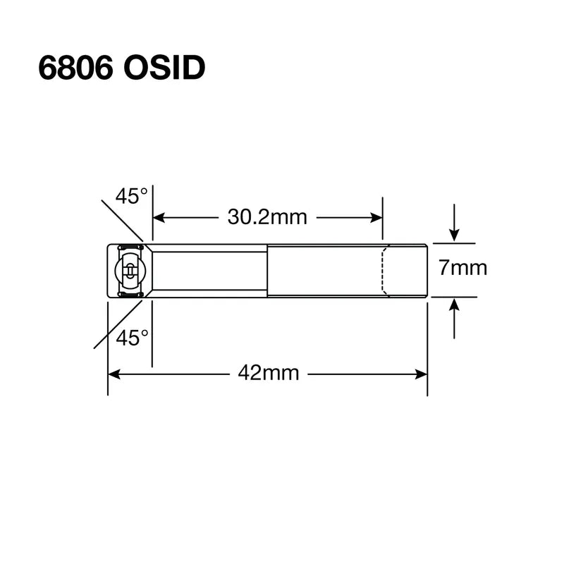 Enduro Headset Bearing 30.2 x 24 x 7 45° ID Only