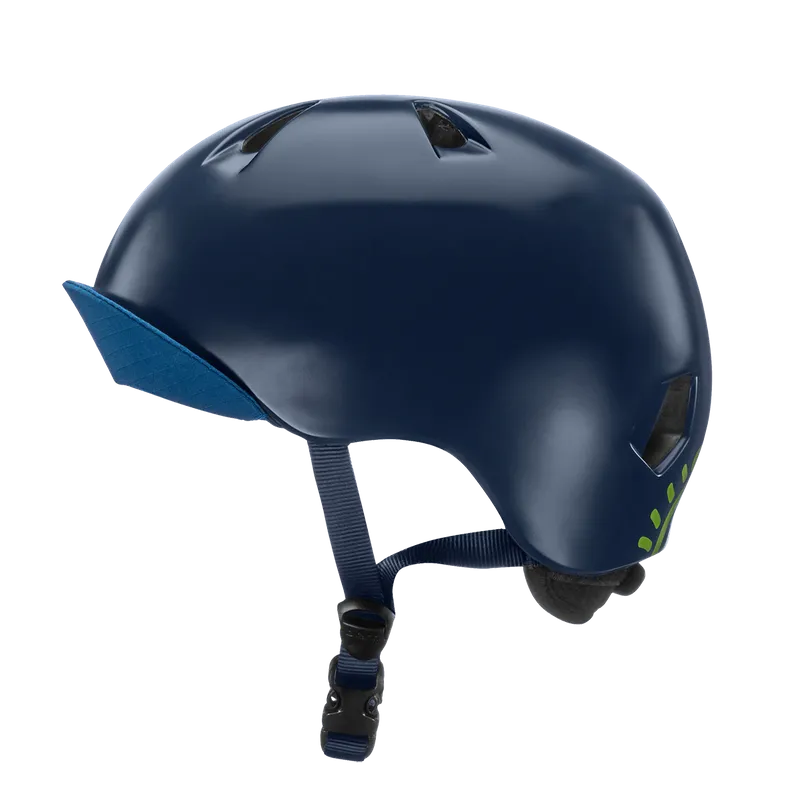 Bern Nino Satin Navy Blue Zig-Zag w/ Flip Visor