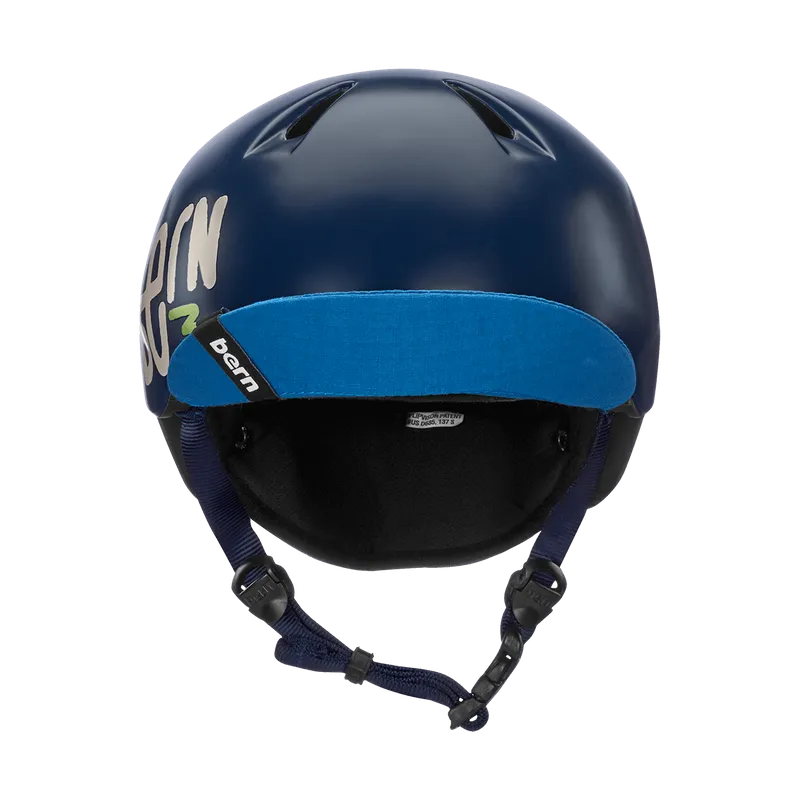 Bern Nino Satin Navy Blue Zig-Zag w/ Flip Visor