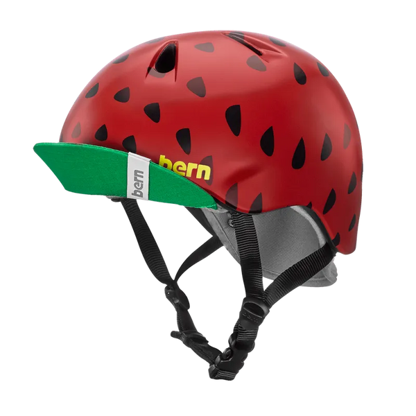 Bern Nina Satin Red Strawberry w/ Flip Visor