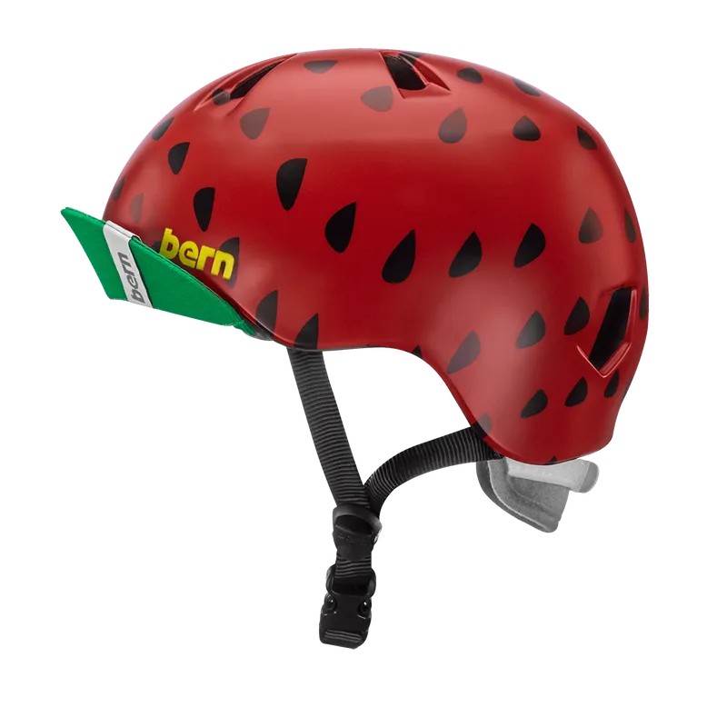 Bern Nina Satin Red Strawberry w/ Flip Visor
