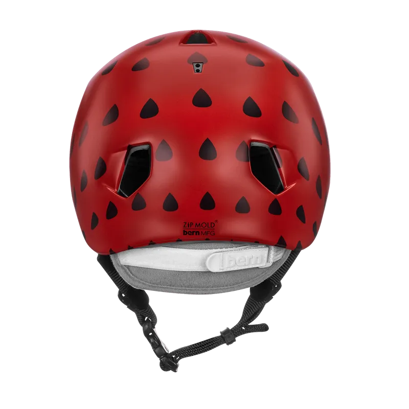 Bern Nina Satin Red Strawberry w/ Flip Visor