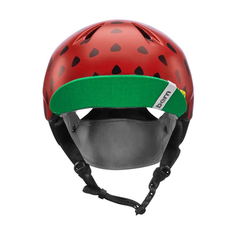 Bern Nina Satin Red Strawberry w/ Flip Visor