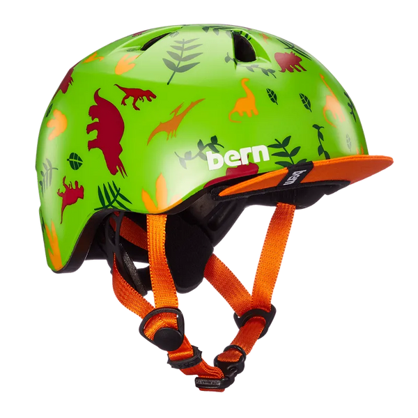 Bern Helmet Tigre Satin Green Dino