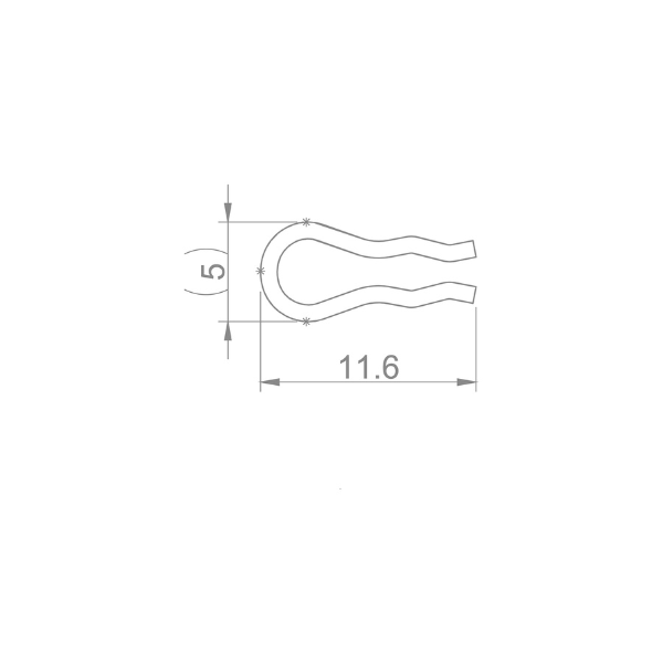 Brakco Brake Pad Fixing Bolt Clip M4/5mm